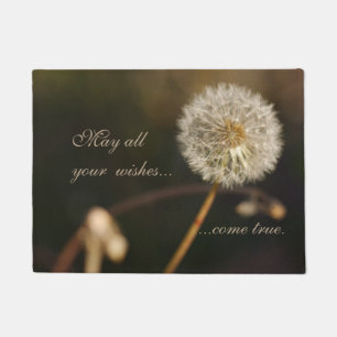 Dandelion Seed Head in Brown Tones Car Doormat