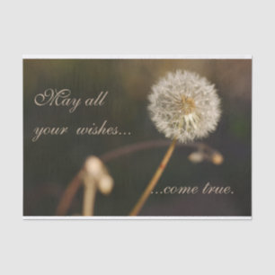 Dandelion Seed Head in Brown Tones Tissue Paper