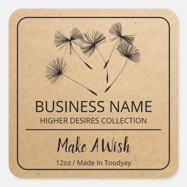 Dandelion Seed Labels (Front)