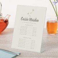 Dandelion Seed Rustic Botanical Service Price Menu