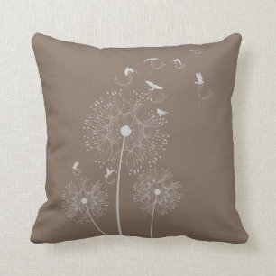Dandelion Seed Thieves Throw Pillow