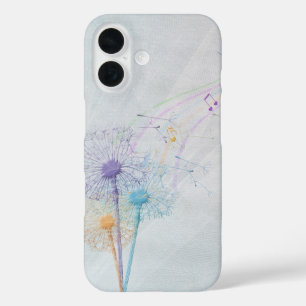 Dandelion seeds and music iPhone 16 case