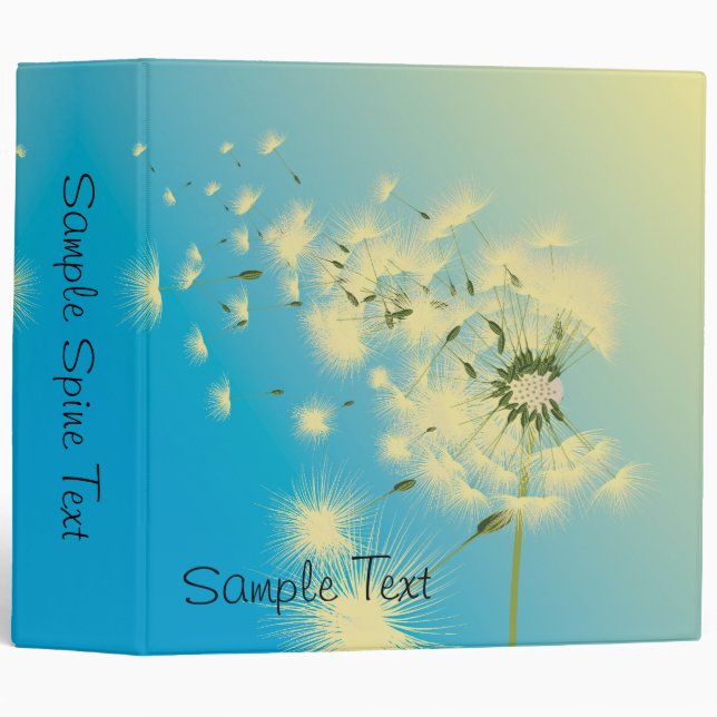 Dandelion Seeds Blowing In The Wind, Sample Spi... Binder (Front/Spine)