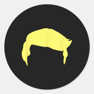 Dandelion Seeds Trump's Hairlijn Silhouet Classic Round Sticker