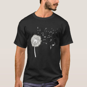 Dandelion Shirt Music Note Shirt Music Lover Tshir