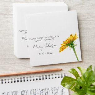 Dandelion   Simple Memorial Seed Envelope