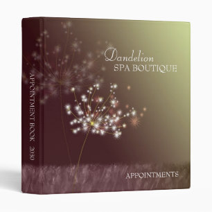 Dandelion Spa Boutique Business Appointment Binder