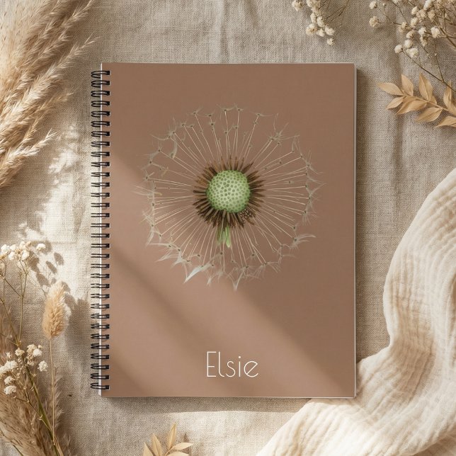 Dandelion Spiral Notebook – Soft Botanical Design (Creator Uploaded)