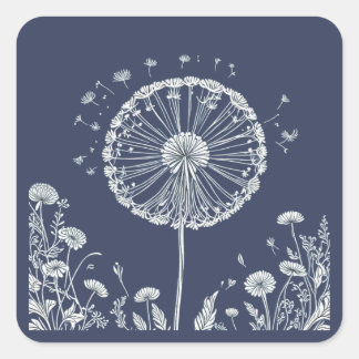 Dandelion Square Sticker