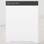 DANDELION STARBURST LOGO in WHITE Customizable Letterhead<br><div class="desc">Coordinates with the Dandelion Starburst business collateral. An elegant design of a single,  white dandelion puff stands out on this classic letterhead. © 1201AM CREATIVE,  LLC</div>