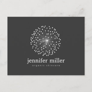 DANDELION STARBURST LOGO in WHITE Customizable Postcard