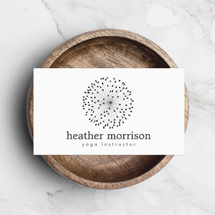 DANDELION STARBURST LOGO on WHITE Business Card