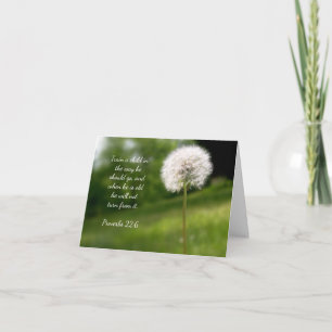 Dandelion Sunday School Teacher Thank You Card