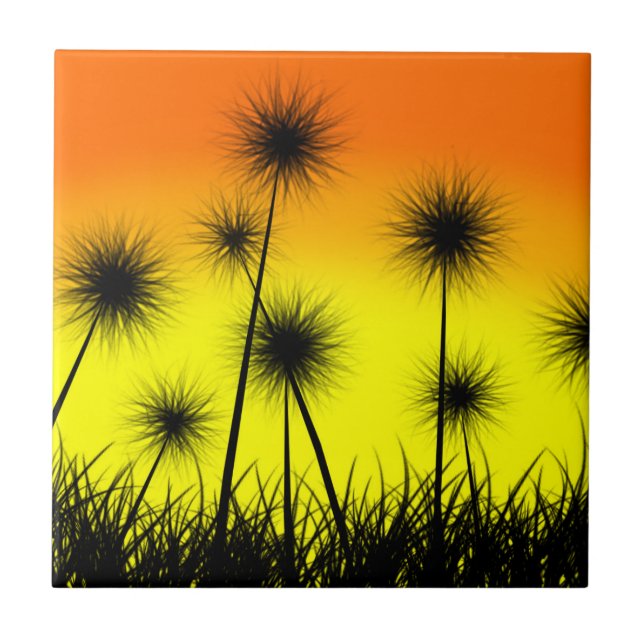 Dandelion Sunrise Tile (Front)