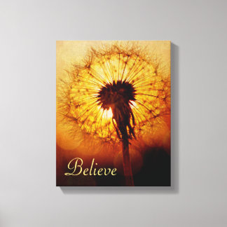 Dandelion Sunset Canvas Print