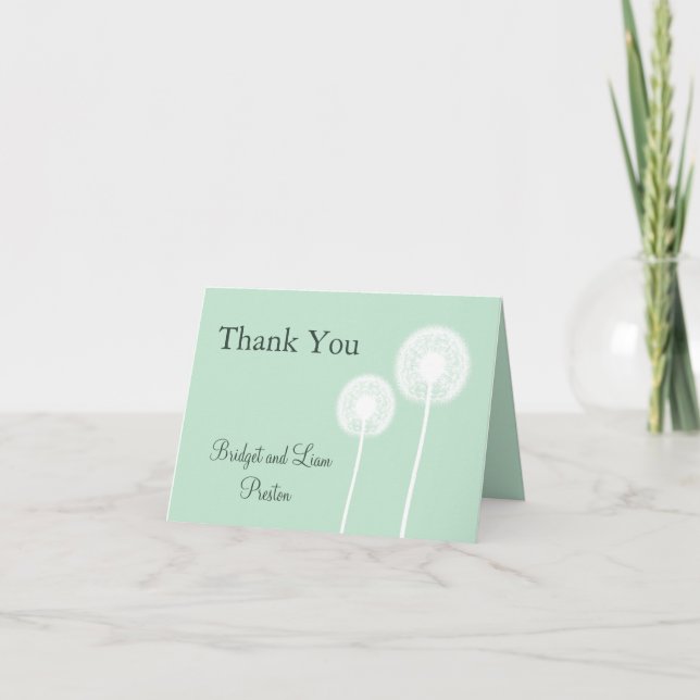 Dandelion sur le Carte de remerciements de la ment (Devant)