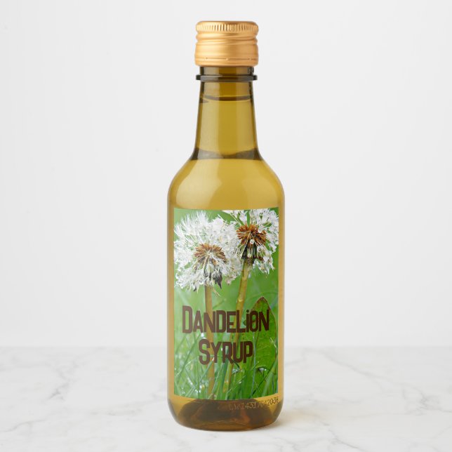 Dandelion Syrup two flowers together Wine Label (Front)