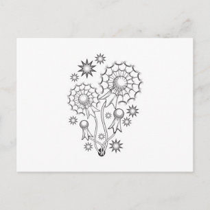 Dandelion Tattoo Design Postcard