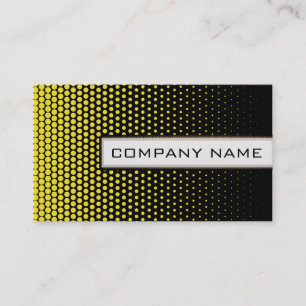 Dandelion Techno Dots Elegant Modern Black Business Card