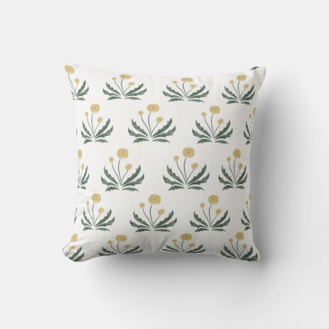 Dandelion Throw Pillow (Front)