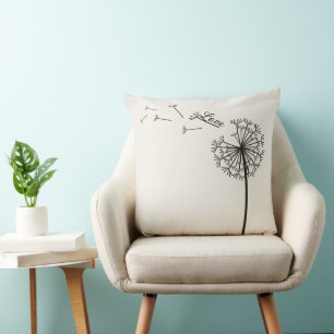 Dandelion Throw Pillow, Wish Pillow