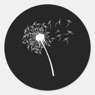 Dandelion Trumpe For Trumpeter Trumpet Classic Round Sticker
