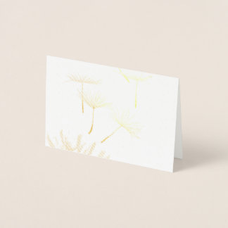 Dandelion Tufts in Flight Foil Card