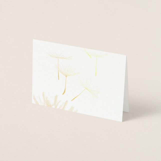 Dandelion Tufts in Flight Foil Card (Front)