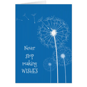 Dandelion veut design carte d'anniversaire