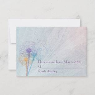 Dandelion Wedding RSVP Card