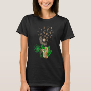 Dandelion Wildlife Lazy Animal  Tropical Flowers S T-Shirt