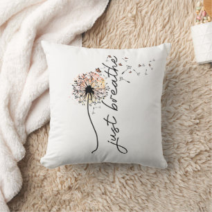 Dandelion Wish Sunset Butterfly Accent Throw Pillow