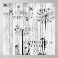 Dandelion Wishes 24" x 24" Poster