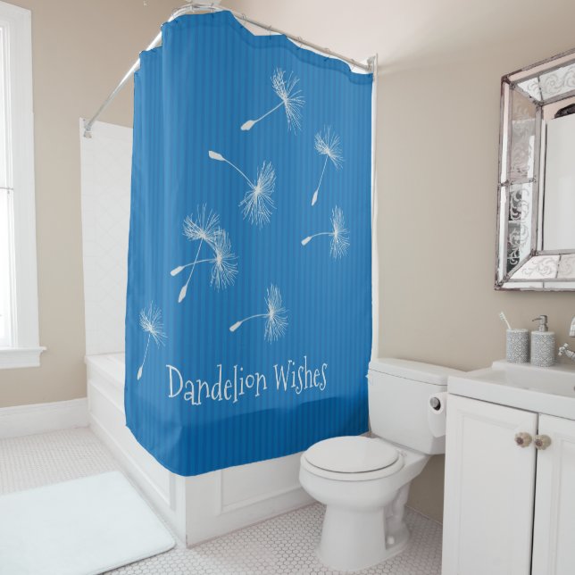 Dandelion Wishes Design Shower Curtain (In Situ)