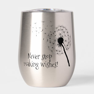 Dandelion Wishes Design Thermal Wine Tumbler