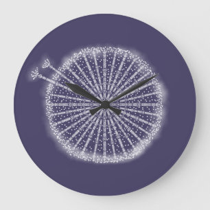 Dandelion Wishes Large Clock