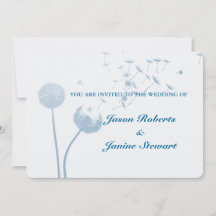 Dandelion Wishes Wedding on Soft Teal