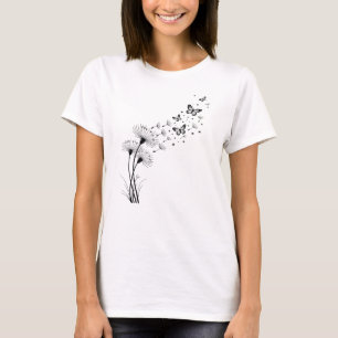 Dandelion with Butterflies, Meditation Gift T-Shirt