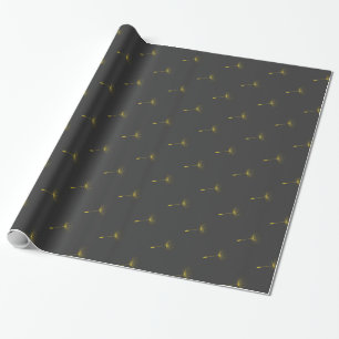 Dandelion Wrapping Paper yellow/gray