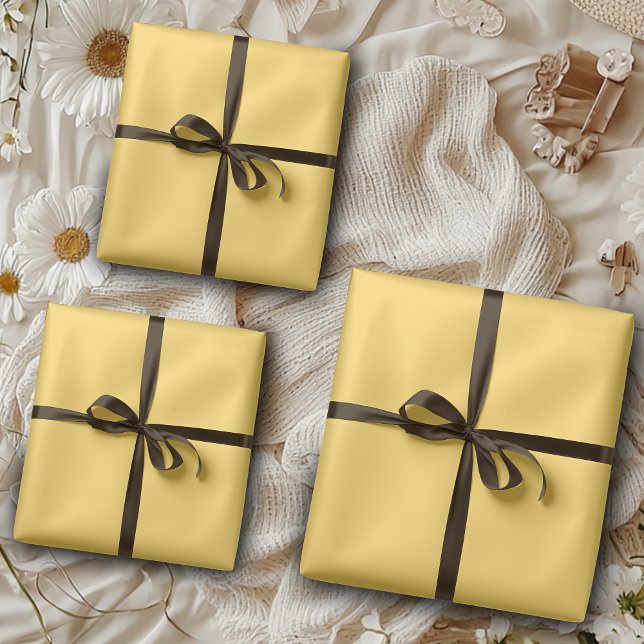 Dandelion Yellow Solid Colour | Classic | Elegant Wrapping Paper Sheet (Creator Uploaded)