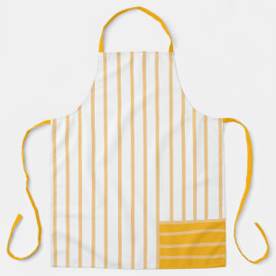 Dandelion Yellow Striped All-Over Print Apron