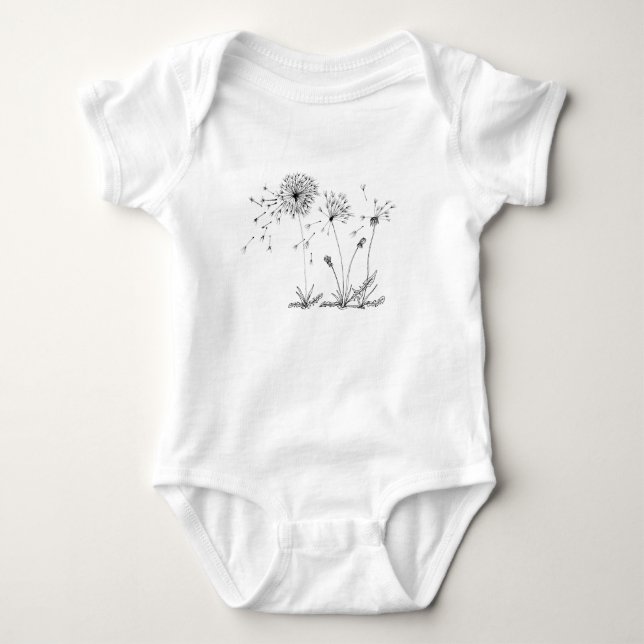 Dandelions Baby Bodysuit (Front)