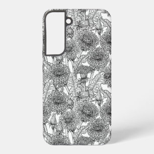 Dandelions, black and white samsung galaxy case