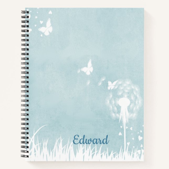 Dandelions, Butterflies & Blue Skies Notebook (Front)