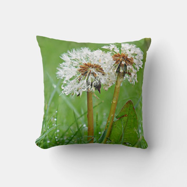 Dandelions by Alexandra Cook Throw Pillow (Front)