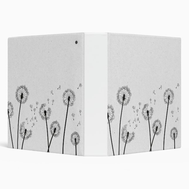 Dandelions Flowers Pappus Spores Grey Binder (Background)