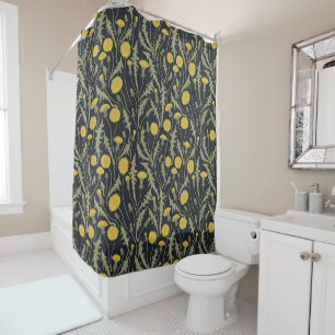 Dandelions, green, yellow and black