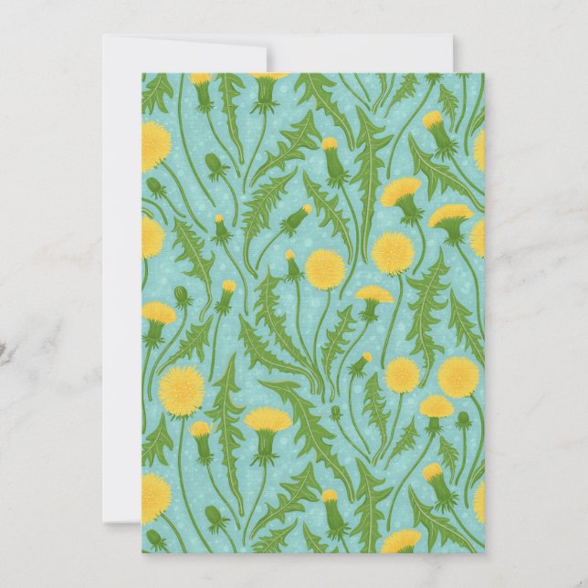 Dandelions, green, yellow and blue (Front)