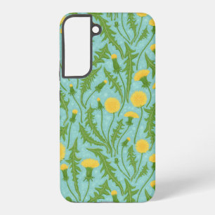 Dandelions, green, yellow and blue samsung galaxy case