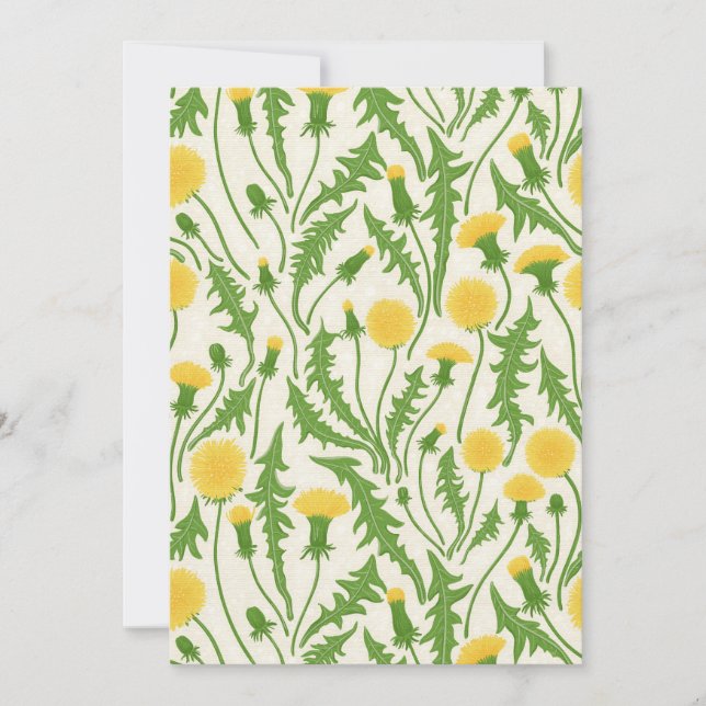 Dandelions, green, yellow and white (Front)